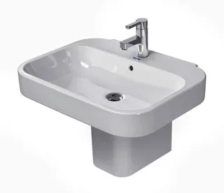 Duravit Waschtisch Happy D.2 650 mm mit ÜL, mit HLB, 1 HL, weiß – Bild 4