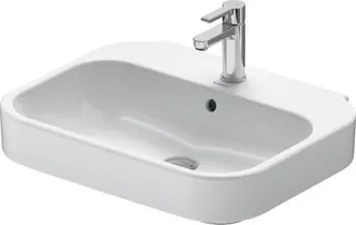 Duravit Waschtisch Happy D.2 600 mm mit ÜL, mit HLB, 1 HL, weiß
