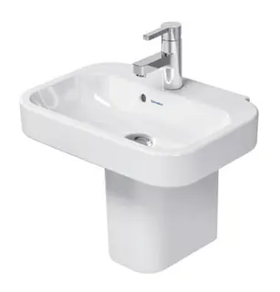 Duravit Handwaschbecken Happy D.2 500 mm mit ÜL, mit HLB, 1 HL, weiß – Bild 3