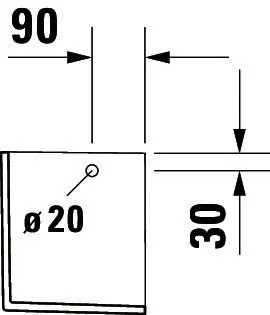 Duravit Halbsäule Happy D.2 für 070950, weiß – Bild 3