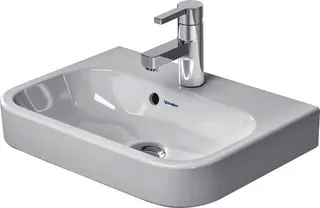 Duravit Möbel-Handwaschbecken Happy D.2 500mm mit ÜL, mit HLB, 1 HL, weiß – Bild 2