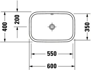Duravit Aufsatzbecken Happy D.2 600 mm mit ÜL, ohne HLB, geschliffen, weiß – Bild 3