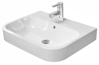 Duravit Aufsatzbecken Happy D.2 600 mm m.ÜL, m.HLB, 1 HL, geschl., weiß