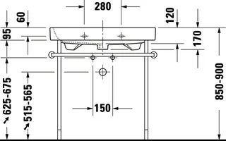 Duravit Möbelwaschtisch Happy D.2 800 mm mit ÜL, mit HLB, 1 HL, weiß – Bild 5