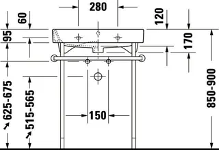 Duravit Möbelwaschtisch Happy D.2 650 mm mit ÜL, mit HLB, 1 HL, weiß – Bild 5