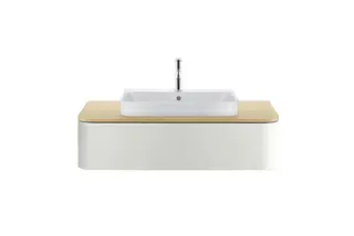 Duravit Möbelwaschtisch Happy D.2 650 mm m.ÜL, m.HLB, 1 HL, geschl., weiß