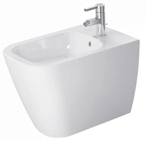 Duravit Stand-Bidet Happy D.2 570 mm mit ÜL, mit HLB, 1 HL, BTW, weiß