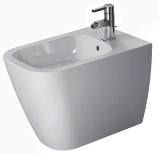 Duravit Stand-Bidet Happy D.2 570 mm mit ÜL, mit HLB, 1 HL, BTW, weiß – Bild 2