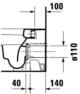 Duravit Stand-WC Happy D.2 570 mm Tiefspüler, Abg.waagr., BTW, weiß – Bild 3