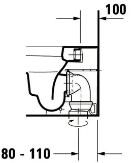 Duravit Stand-WC Happy D.2 570 mm Tiefspüler, Abg.waagr., BTW, weiß – Bild 5