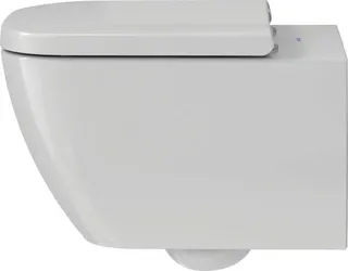 Duravit Wand-WC Happy D.2 540 mm Tiefspüler, rimless, Durafix, weiß – Bild 5