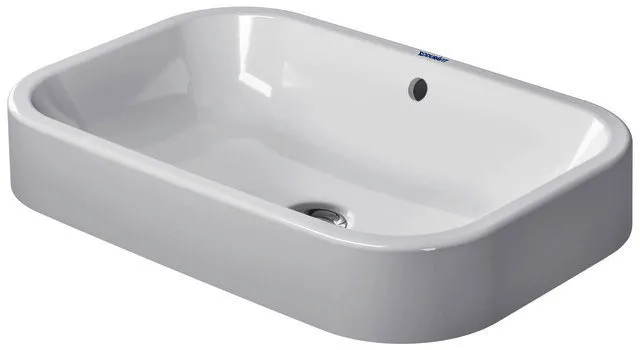 Duravit Aufsatzbecken Happy D.2 600 mm mit ÜL, ohne HLB, geschliffen, weiß WG