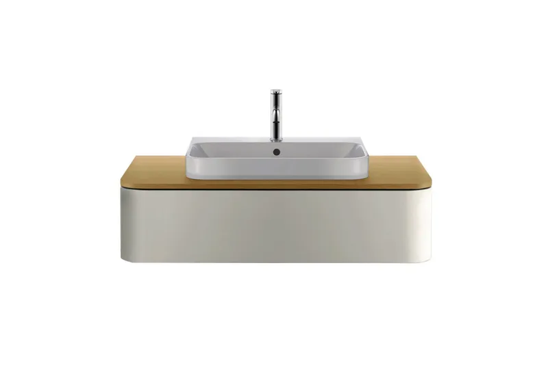 Duravit Möbelwaschtisch Happy D.2 650 mm m.ÜL, m.HLB, 1 HL, geschl., weiß WG