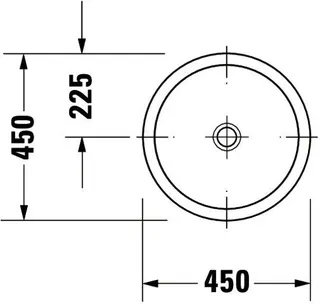 Duravit Einbauwaschtisch Architec 450 mm EB v.ob.,o.ÜL,o.HLB,u.glasiert,weiß – Bild 2