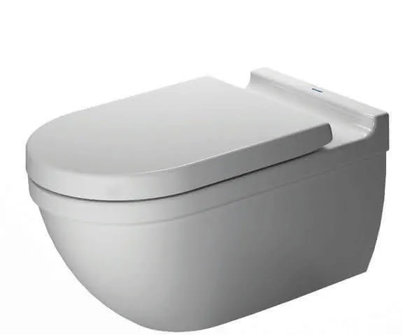 Duravit Wand-WC Starck 3 620 mm Tiefspüler, Durafix, weiß