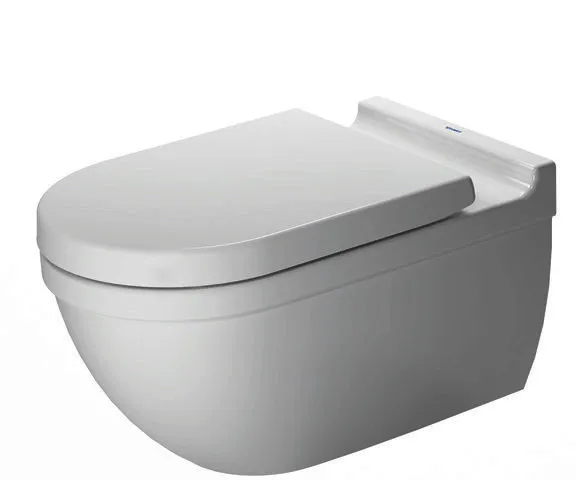 Duravit Wand-WC Starck 3 620 mm Tiefspüler, Durafix, weiß WonderGliss