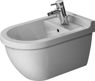 DU Wand-Bidet Starck 3 540 mm m.ÜL, m.HLB, 1 HL, Durafix, weiß WG