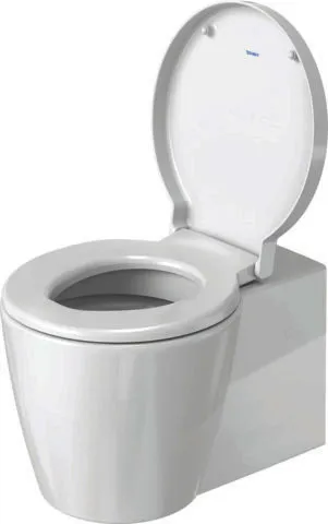 Duravit Wand-WC Starck 1 575 mm Tiefspüler, Durafix, weiß