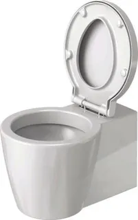 Duravit Wand-WC Starck 1 575 mm Tiefspüler, Durafix, weiß – Bild 2