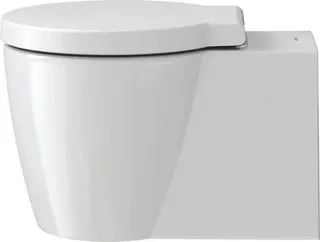 Duravit Wand-WC Starck 1 575 mm Tiefspüler, Durafix, weiß – Bild 4