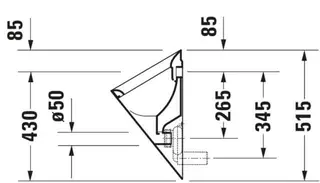 Duravit Urinal Starck 1, Zu- und Ablauf verd. absaugend, o.Deckel, o.Fliege, weiß – Bild 3