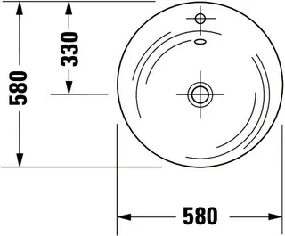Duravit Möbelwaschtisch Starck 1 580 mm m.ÜL,m.HLB,1 HL,f.WTU S19520,weiß – Bild 4