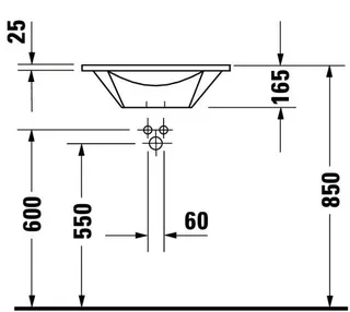 Duravit Möbelwaschtisch Starck 1 580 mm m.ÜL,m.HLB,1 HL,f.WTU S19520,weiß – Bild 5
