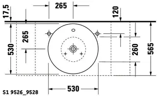 Duravit Aufsatzbecken Starck 1 530 mm mit ÜL, ohne HLB, weiß – Bild 5