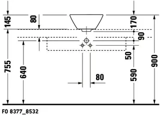 Duravit Aufsatzbecken Starck 1 330 mm mit ÜL, ohne HLB, weiß WonderGliss – Bild 5