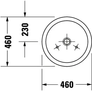Duravit Aufsatzbecken Starck 1 460 mm o.ÜL, o.HLB, geschliffen, weiß – Bild 2
