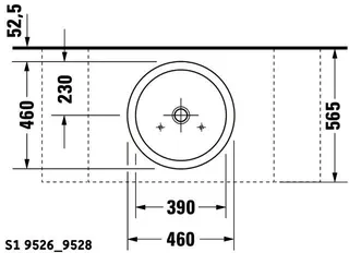 Duravit Aufsatzbecken Starck 1 460 mm o.ÜL, o.HLB, geschliffen, weiß – Bild 3