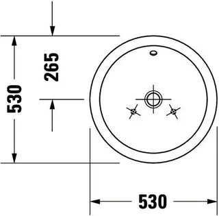 Duravit Aufsatzbecken Starck 1 530 mm mit ÜL, ohne HLB, geschliffen, weiß – Bild 2