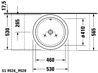 Duravit Aufsatzbecken Starck 1 530 mm mit ÜL, ohne HLB, geschliffen, weiß – Bild 3