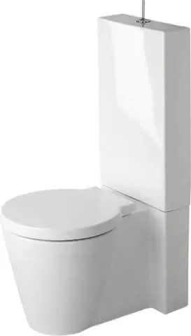 Duravit Stand-WC Kombi Starck 1 640 mm Tiefspüler, f.SPK, Abg.Vario, weiß