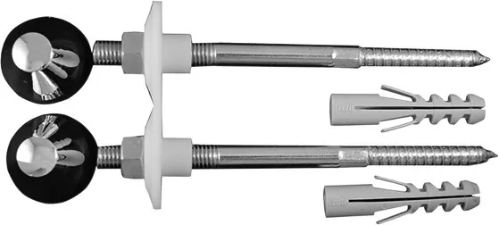 Duravit Befestigung für Wand-WC und Wand-Bidet, Abdeckkappen chrom