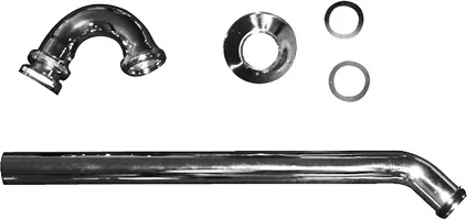 Duravit Bidet-Röhrensiphon 1 1/4 Zoll mit verlängertem Ablaufrohr, chrom
