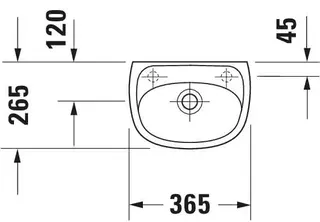 Duravit HWB Design Classics Comp. 365 mm m.ÜL, m.HLB, HL-Vst.li./re., weiß – Bild 2