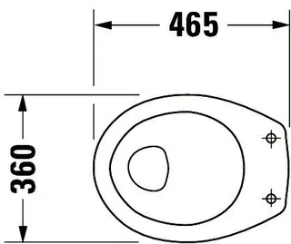 Duravit Stand-WC Design Classics Sudan 465 mm + 100 mm, Abg.waagrecht, weiß – Bild 2