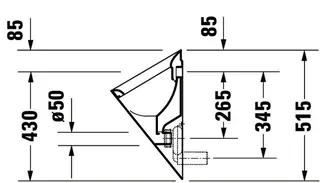 Duravit Urinal Starck 1, Zu- und Ablauf verd. absaugend, o.Deckel, o.Fliege, weiß WG – Bild 3