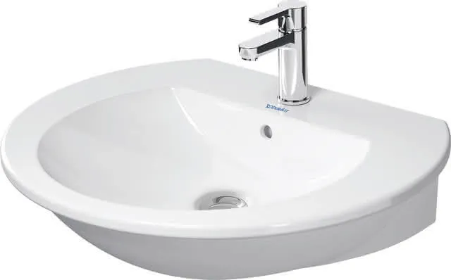 Duravit Waschtisch Darling New 650 mm mit ÜL, mit HLB, 1 HL, weiß