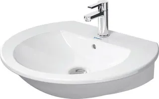 Duravit Waschtisch Darling New 650 mm mit ÜL, mit HLB, 1 HL, weiß
