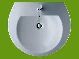 Duravit Waschtisch Darling New 550 mm mit ÜL, mit HLB, 1 HL, weiß WonderGliss