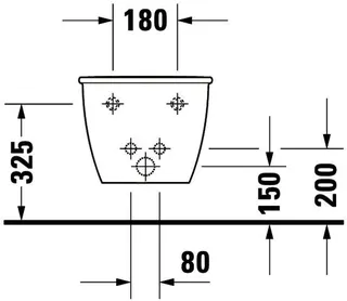 Duravit Wand-Bidet Darling New 540 mm m.ÜL, m.HLB, 1 HL, Durafix, weiß – Bild 5