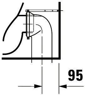 Duravit Stand-WC Darling New 570 mm Tiefspüler, Abg.waagr., BTW, weiß – Bild 3