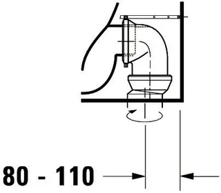 Duravit Stand-WC Darling New 570 mm Tiefspüler, Abg.waagr., BTW, weiß – Bild 4