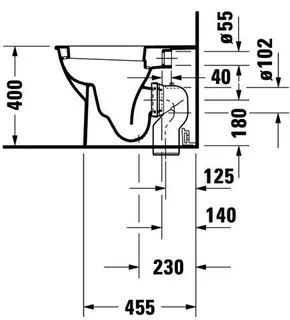 Duravit Stand-WC Darling New 570 mm Tiefspüler, Abg.waagr., BTW, weiß – Bild 5