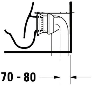 Duravit Stand-WC Kombi Darling New 630 mm Tiefspüler, f.SPK, Abg.Vario, weiß – Bild 4