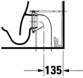 Duravit Stand-WC Kombi Darling New 630 mm Tiefspüler, f.SPK, Abg.Vario, weiß – Bild 5