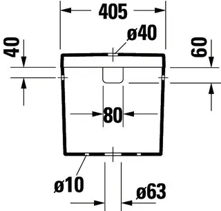 Duravit Spülkasten Darling New, m.DF-IG chrom Anschluss rechts/links, weiß – Bild 2