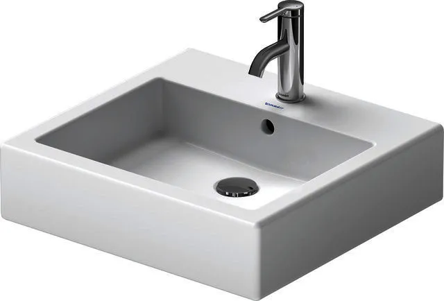 Duravit Waschtisch Vero 500 mm mit ÜL, mit HLB, 1 HL, weiß WonderGliss